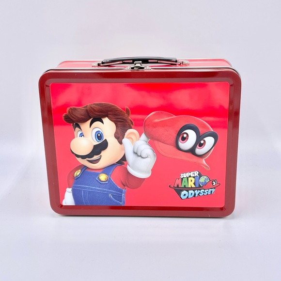 Nintendo Other - Nintendo Super Mario Odyssey Red Collectible Tin Metal Lunchbox